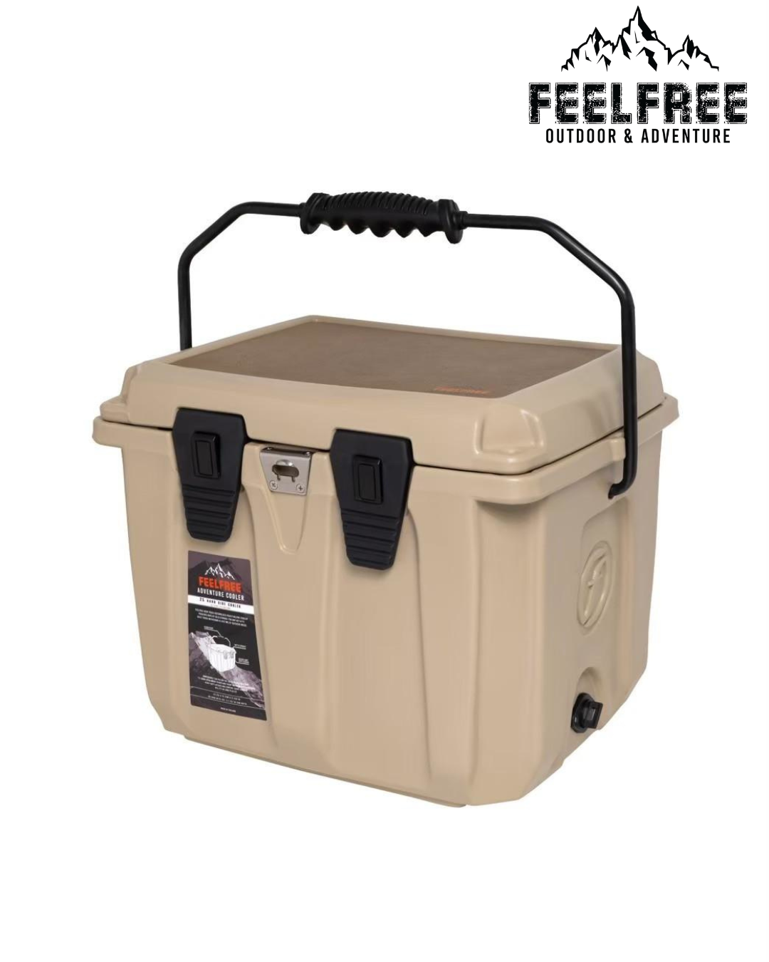 ถังน้ำแข็งเกรดพรีเมี่ยม FEELFREE ขนาด 25 ลิตร สี TAN