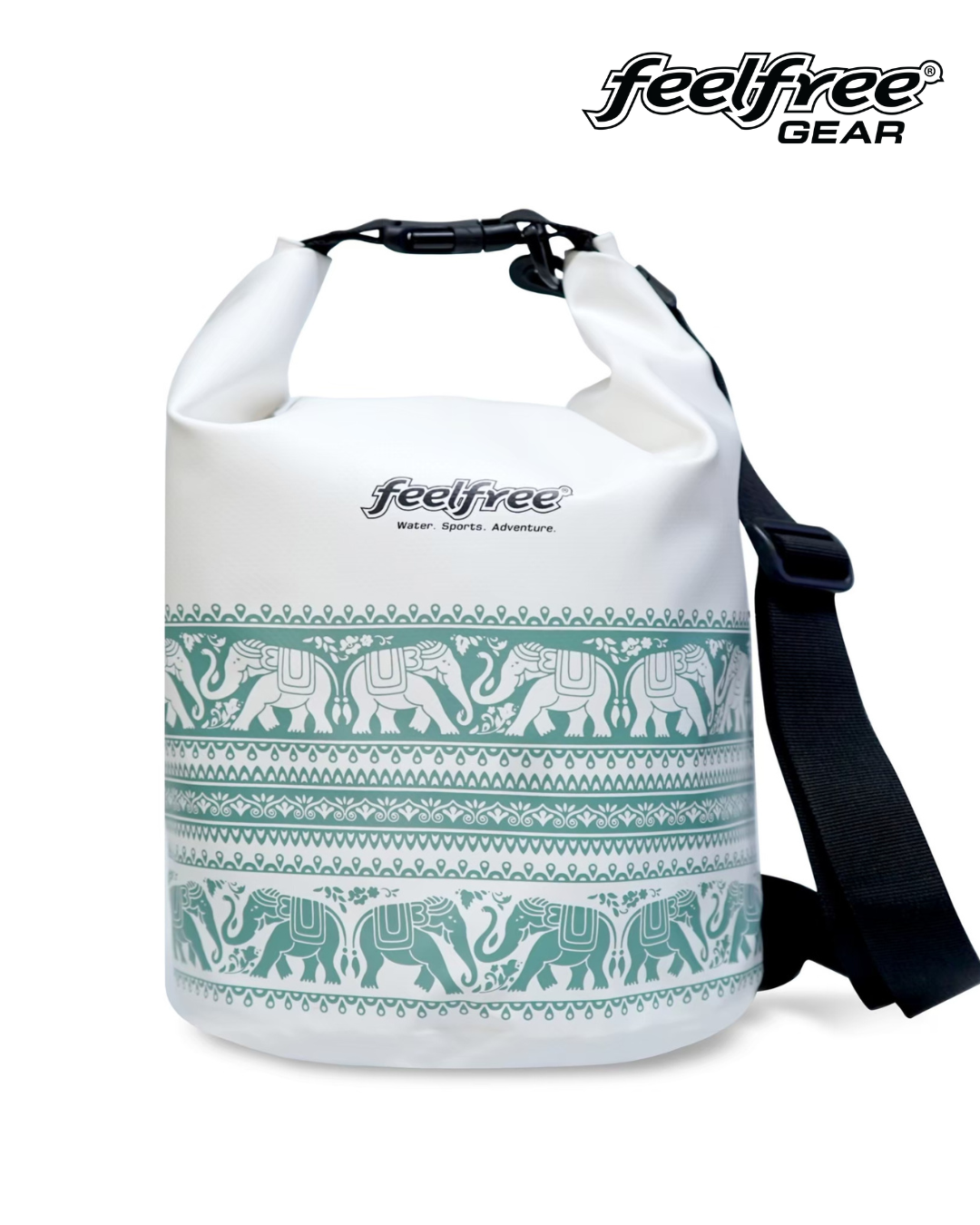กระเป๋ากันน้ำ FEELFREE DRY TUBE CHANG รุ่นช้าง 5L สี ขาว/เขียว_0