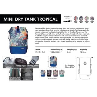 กระเป๋าเป้กันน้ำ FEELFREE TROPICAL MINI DRY TANK สี Organic Teal_2