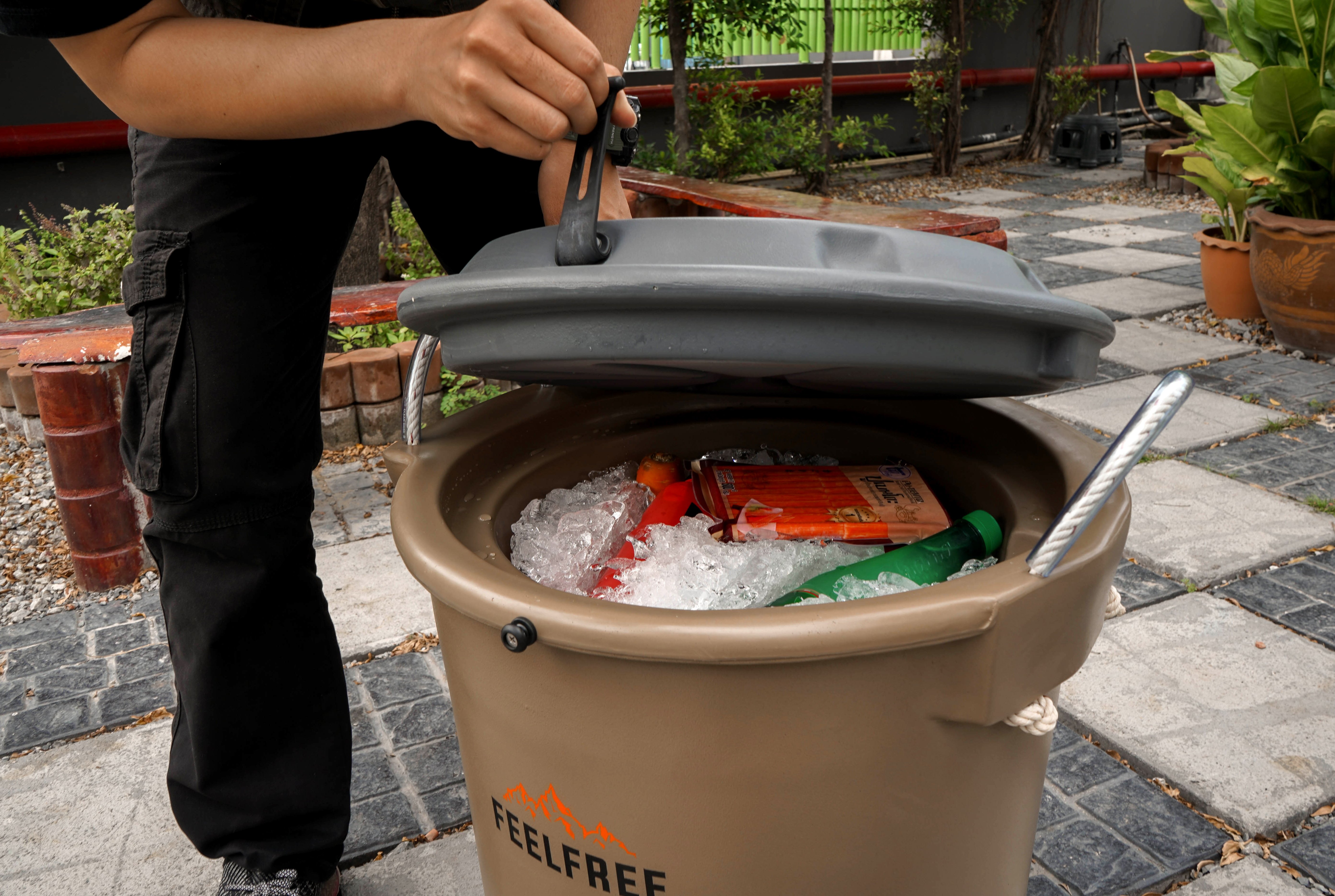 ถังน้ำแข็งเก็บความเย็น FEELFREE INNER BIN ความจุ 50L สีน้ำตาล_3