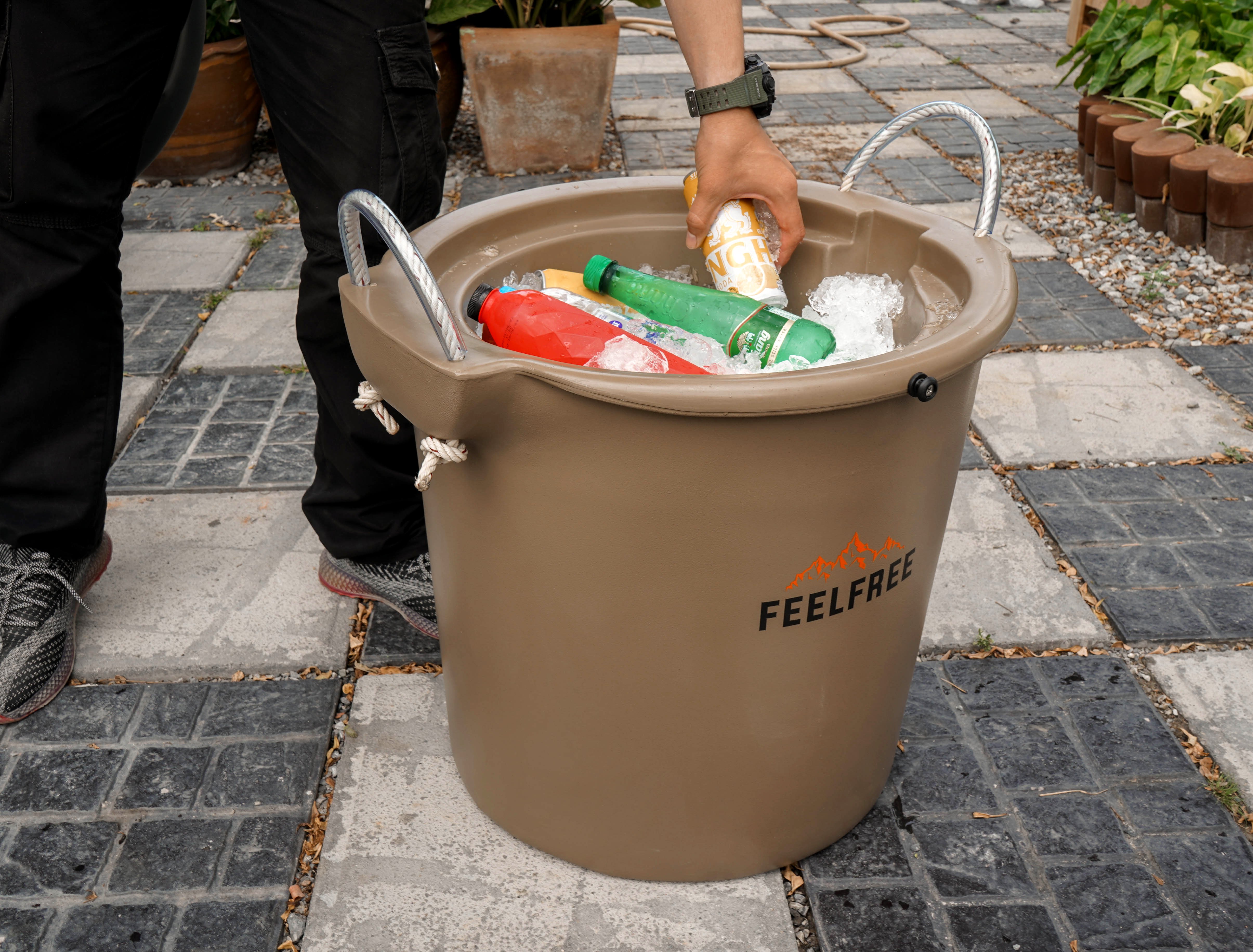 ถังน้ำแข็งเก็บความเย็น FEELFREE INNER BIN ความจุ 50L สีน้ำตาล_5