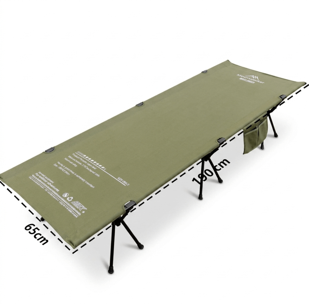 เตียงสนามพับได้ MOUNTAINHIKER 190&times;65&times;38ซม. สีเขียว