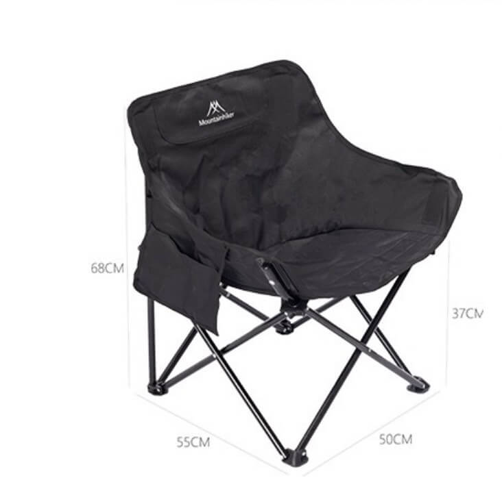 เก้าอี้พับรวบกลาง MOUNTAINHIKER MOON CHAIR สีดำ_1