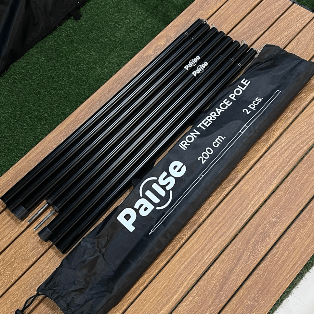 เสาเทอเรส PAUSE สีดำ 200 ซม. สีดำ (คู่)