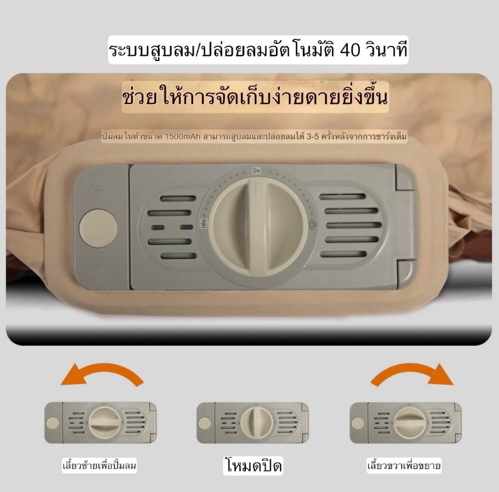 ที่นอนพองลมอัตโนมัติรุ่นใหม่ MOUNTAINHIKER สีเขียว ขนาดเดี่ยว