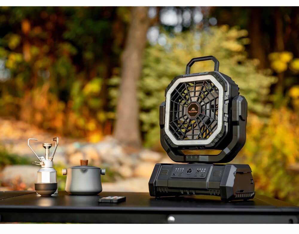 พัดลมพกพา MOUNTAINHIKER ไซเบอร์ตรอน,แบตเตอรี่ 20000 MAH,สีดำ