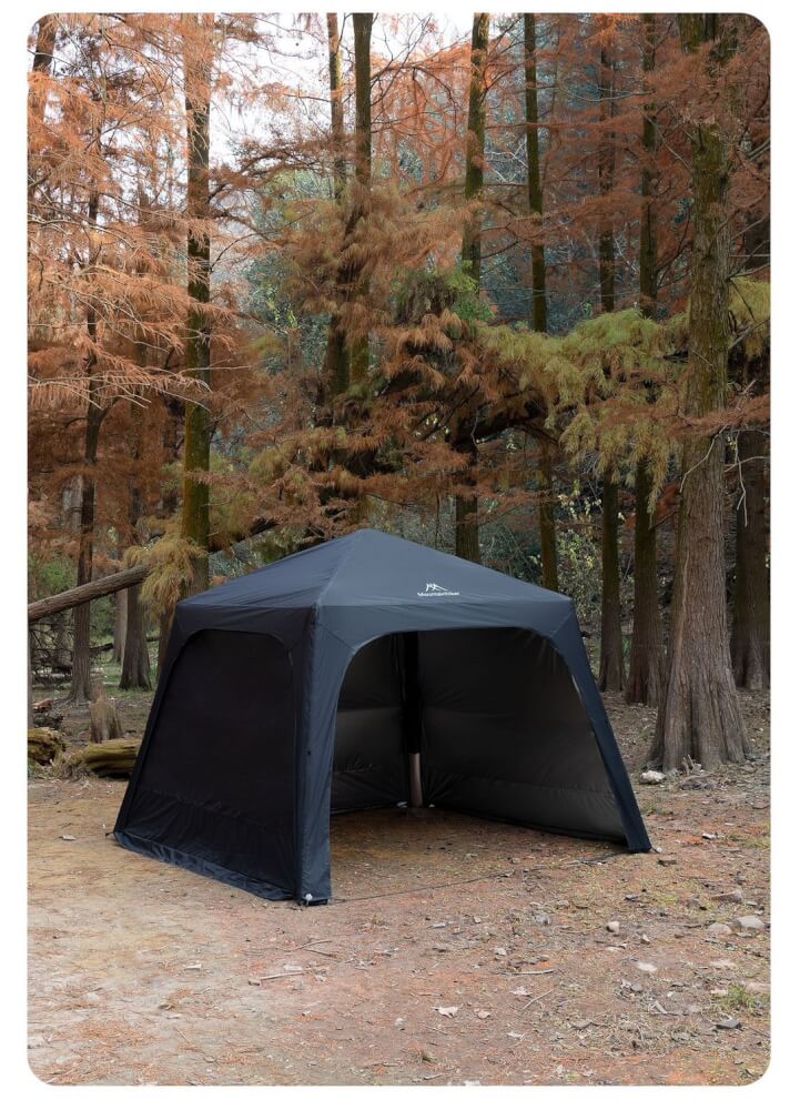 ผ้าใบกันสาดแบบเปาลม 2 ชิ้น MOUNTAINHIKER (ประตูเด็นท์) สีดำ