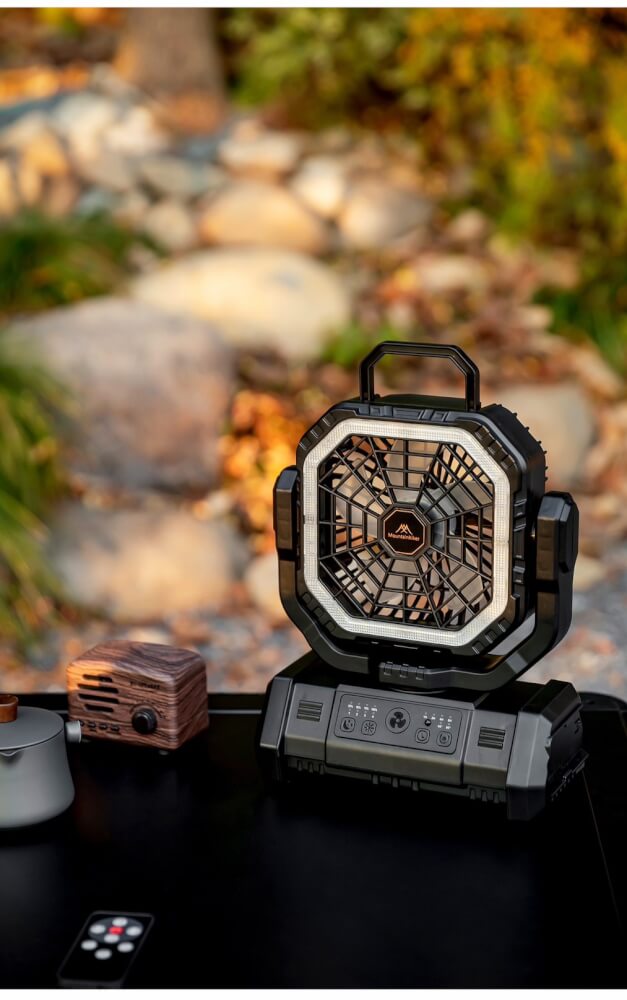 พัดลมพกพา MOUNTAINHIKER ไซเบอร์ตรอน,แบตเตอรี่ 20000 MAH,สีดำ
