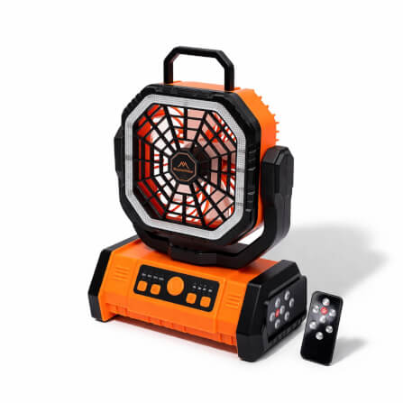 พัดลมพกพา MOUNTAINHIKER ไซเบอร์ตรอน,แบตเตอรี่ 20000 MAH,สีส้ม_0