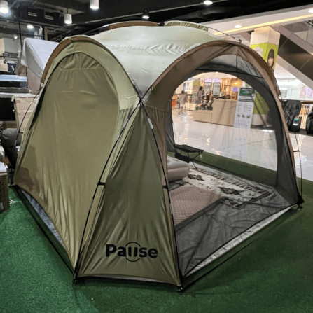ผ้าใบทึบ ปิดข้างเต็นท์ PAUSE สำหรับเต็นท์โดม เชลเตอร์ 154X210 ซม.สีกากี 2 ชิ้น_1