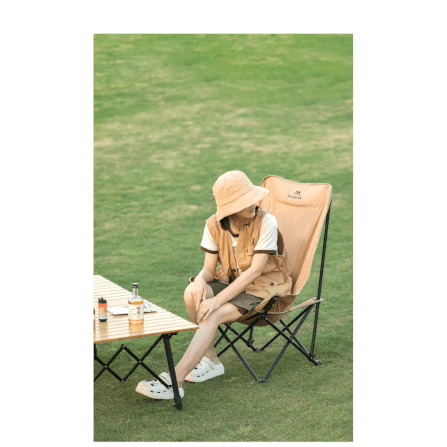 เก้าอี้พับพนักสูง MOUNTAINHIKER สีกากี_1
