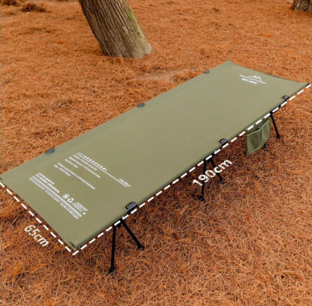 เตียงสนามพับได้ MOUNTAINHIKER 190×65×38ซม. สีเขียว_2