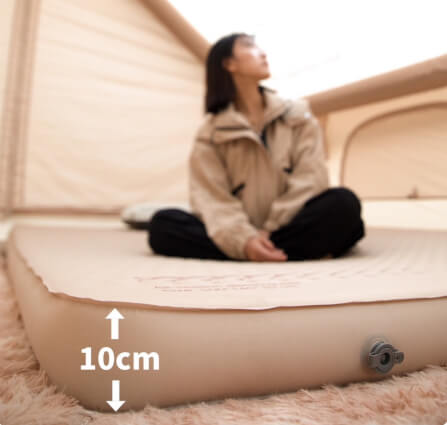 ที่นอนพองลมอัตโนมัติรุ่นใหม่ MOUNTAINHIKER สีกากี ขนาดคู่_4