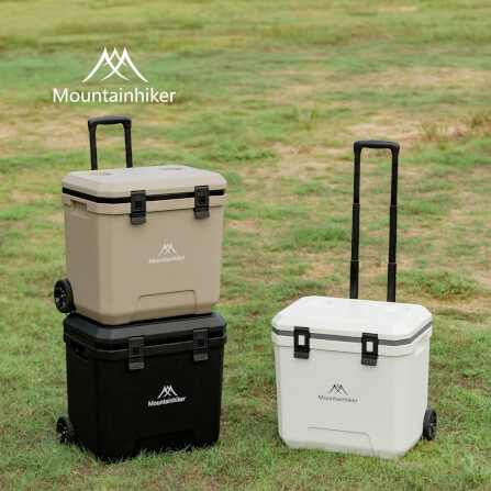 ถังแช่อเนกประสงค์ แบบมีล้อเลื่อน MOUNTAINHIKER 38 ลิตร สีดำ_4