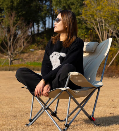 เก้าอี้สปริงปรับระดับ MOUNTAINHIKER รุ่น SPRING VELVET CHAIR 142X84X89 ซม.สีครีม_5
