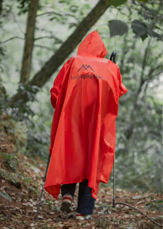 เสื้อกันฝน MOUNTAINHIKER 3-IN-1,สีแดง_4