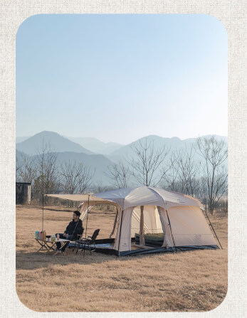 เต้นท์ครอบครัว MOUNTAINHIKER รุ่น STARFIELD ไซต์ M สีกากี (2 ห้องนอน,1 ห้องนั่งเล่น)_5