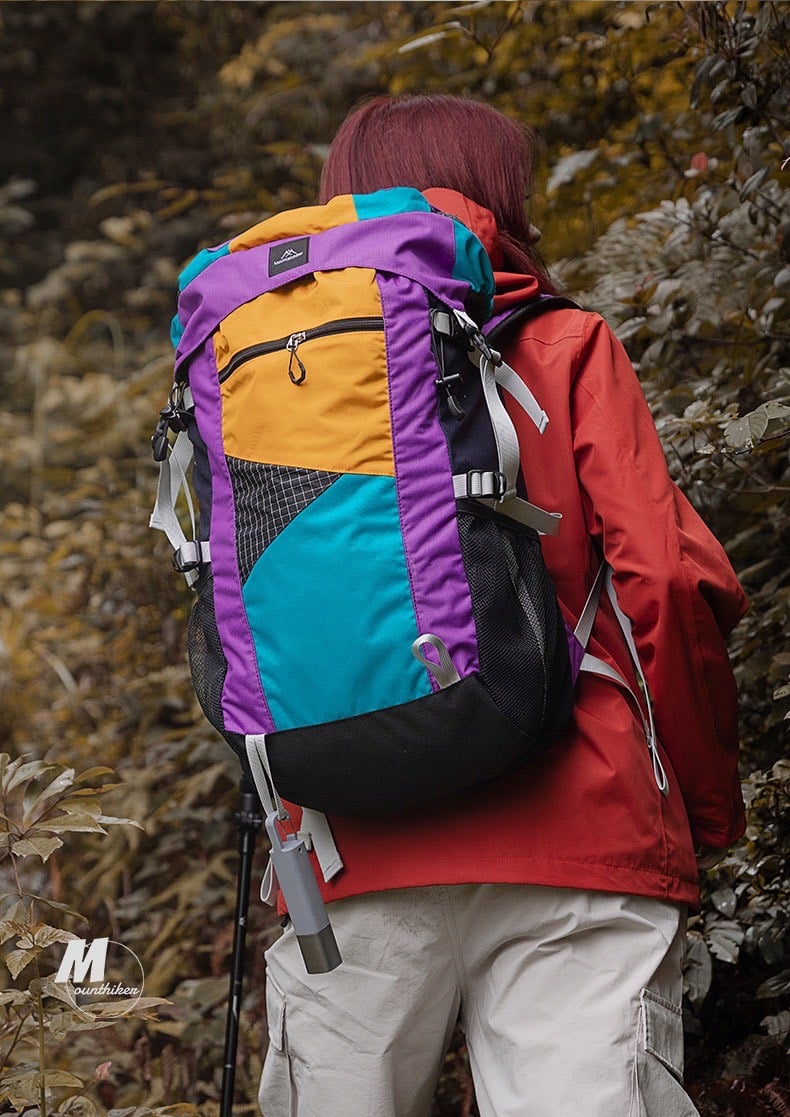 กระเป๋าเดินป่ากลางแจ้ง 35L  MOUNTAINHIKER สีม่วงฟ้า_2