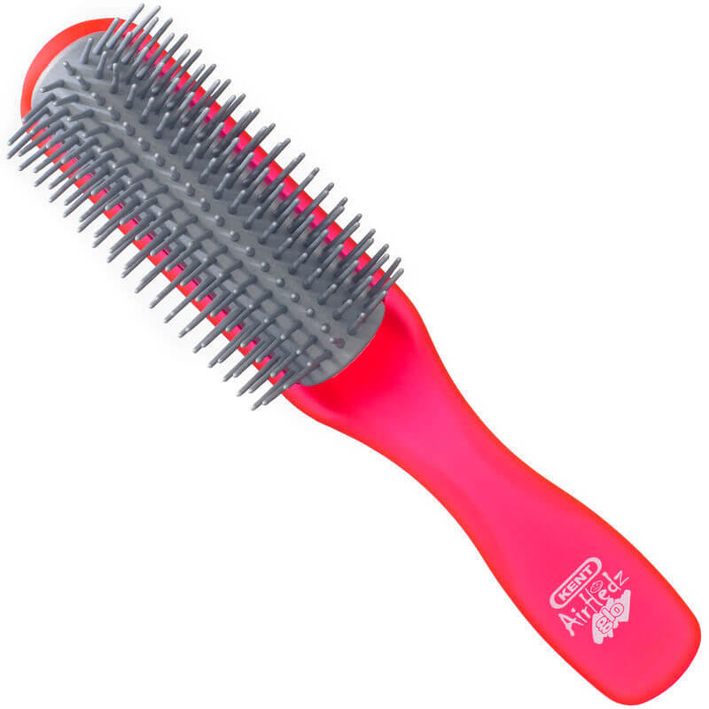 แปรงหวีผม ดีแทงเกิล KENT สีแดง รุ่น AHGLO01 - HALF ROUND DETANGLING BRUSH – อังกฤษ_7