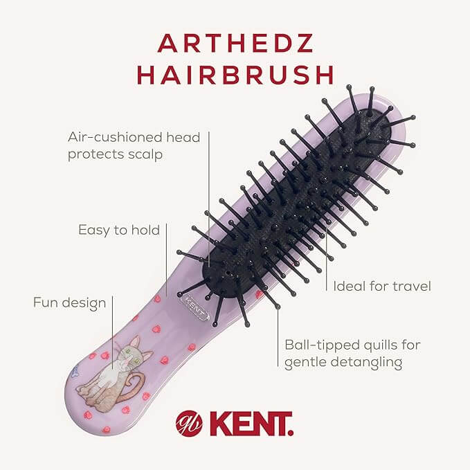 แปรงหวีผมเด็ก KENT รุ่น ARTHEDZ CATS BRUSHES ลายแมว