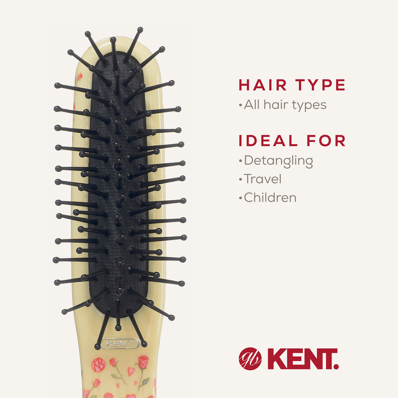 แปรงหวีผมเด็ก KENT รุ่น KIDS ARTHEDZ FLOWERS AND HEARTS HAIRBRUSH ลายดอกไม้และหัวใจ