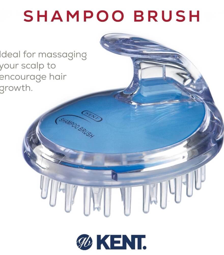 แปรงสระผม KENT SHAMPOO AND SCALP MASSAGE BRUSH สีฟ้า