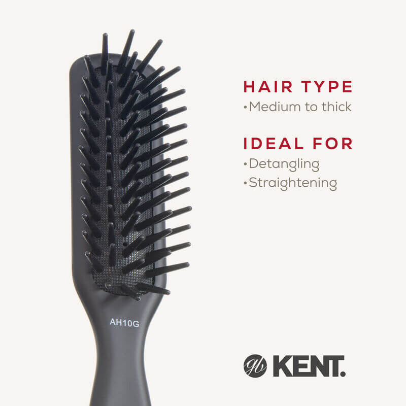 แปรงหวีผม KENT รุ่น AH10G – AIRHEDZ หัวแคบ ซี่ใหญ่ สำหรับผมหนา