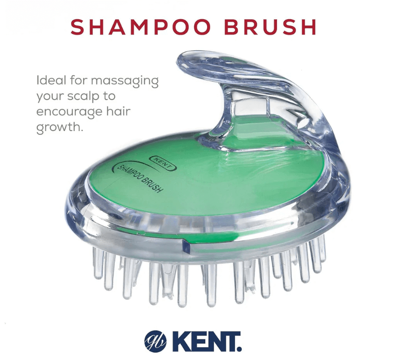 แปรงสระผม KENT SHAMPOO AND SCALP MASSAGE BRUSH สีเขียว
