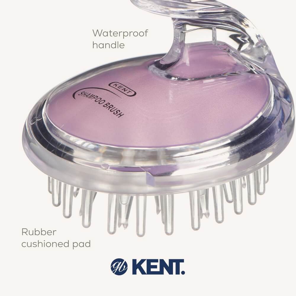 แปรงสระผม KENT SHAMPOO AND SCALP MASSAGE BRUSH สีม่วงอ่อน