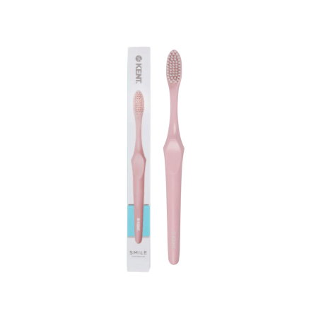 แปรงสีฟันขนนุ่มพิเศษ KENT SMILE ผสานซิลเวอร์ไอออน สีชมพู