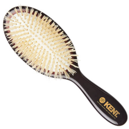แปรงหวีผม KENT รุ่น CLASSIC SHINE ขนาดเล็ก ขนหมูป่าแท้สีขาว ขนนุ่ม นำเข้าจากอังกฤษ_0