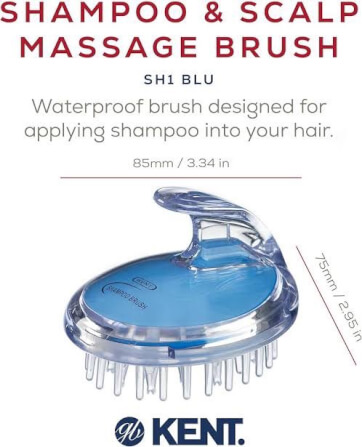 แปรงสระผม KENT SHAMPOO AND SCALP MASSAGE BRUSH สีฟ้า_2