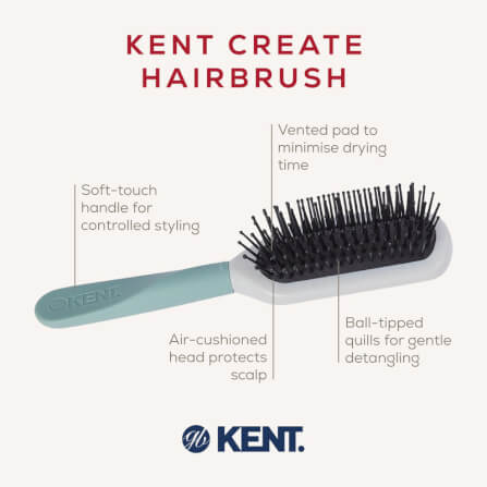 แปรงไดร์ผม KENT CREATE KCR2 CUSHION VENTED PADDLE สีเขียว_3