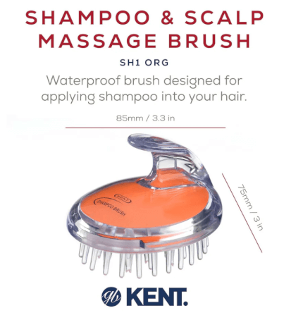 แปรงสระผม KENT SHAMPOO AND SCALP MASSAGE BRUSH สีส้ม_4
