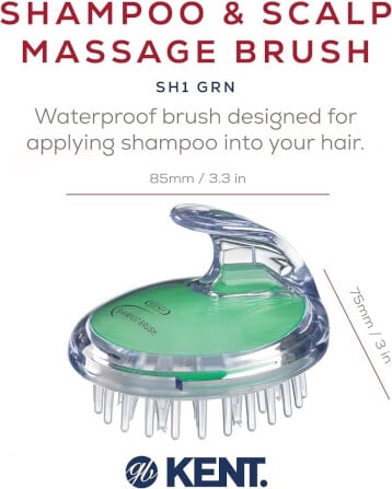 แปรงสระผม KENT SHAMPOO AND SCALP MASSAGE BRUSH สีเขียว_5