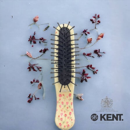 แปรงหวีผมเด็ก KENT รุ่น KIDS ARTHEDZ FLOWERS AND HEARTS HAIRBRUSH ลายดอกไม้และหัวใจ_5