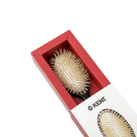 แปรงหวีผม KENT รุ่น CLASSIC SHINE ขนาดเล็ก ขนหมูป่าแท้สีขาว ขนนุ่ม นำเข้าจากอังกฤษ_6