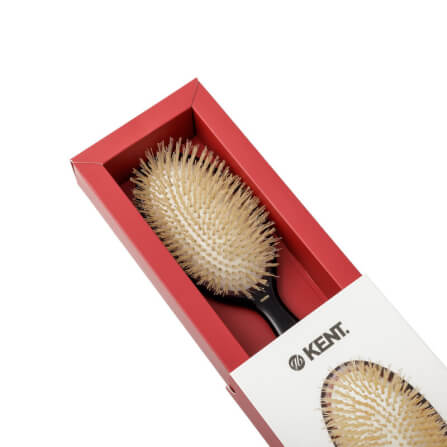 แปรงหวีผม KENT รุ่น CLASSIC SHINE ขนาดกลาง ขนหมูป่าแท้สีขาว ขนนุ่ม นำเข้าจากอังกฤษ_6