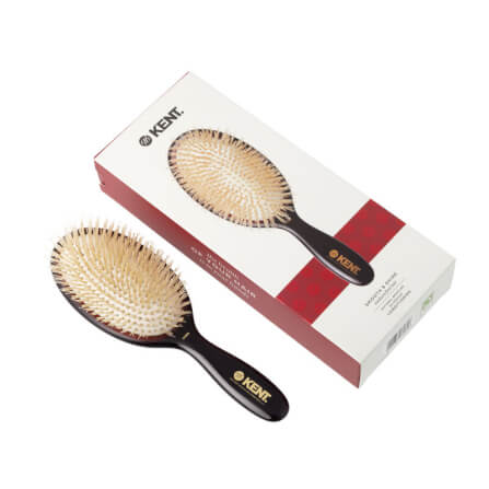 แปรงหวีผม KENT รุ่น CLASSIC SHINE ขนาดกลาง ขนหมูป่าแท้สีขาว ขนนุ่ม นำเข้าจากอังกฤษ_8