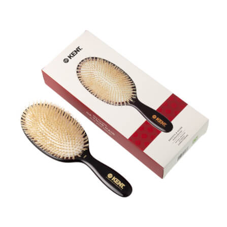 แปรงหวีผม KENT รุ่น CLASSIC SHINE ขนาดใหญ่ ขนหมูป่าแท้สีขาว ขนนุ่ม นำเข้าจากอังกฤษ_8