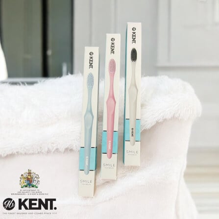 แปรงสีฟันขนนุ่มพิเศษ KENT SMILE ผสานซิลเวอร์และชาร์โคล สีขาว_7