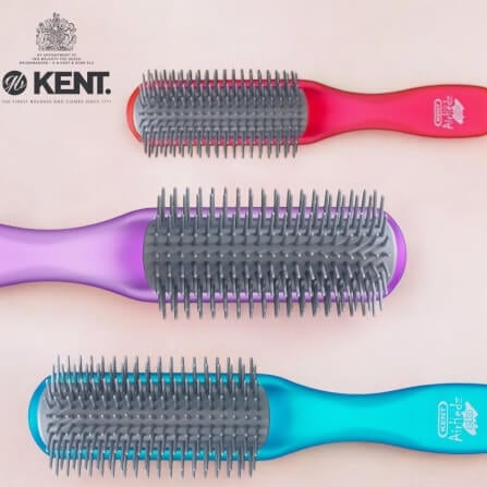 แปรงหวีผม ดีแทงเกิล KENT สีแดง รุ่น AHGLO01 - HALF ROUND DETANGLING BRUSH – อังกฤษ_8