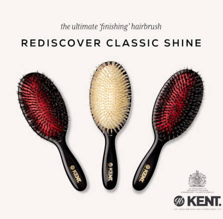 แปรงหวีผม KENT รุ่น CLASSIC SHINE ขนาดเล็ก ขนหมูป่าแท้สีขาว ขนนุ่ม นำเข้าจากอังกฤษ_9
