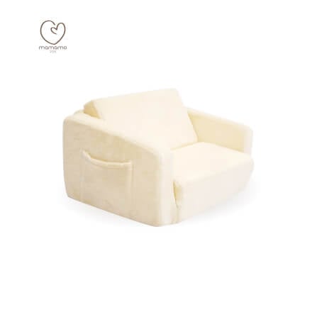 โซฟาเด็กพับได้ MAMAMO สี VANILLA เก้าอี้เด็ก กางง่าย พับเก็บสะดวก สำหรับทำกิจกรรมต่าง ๆ