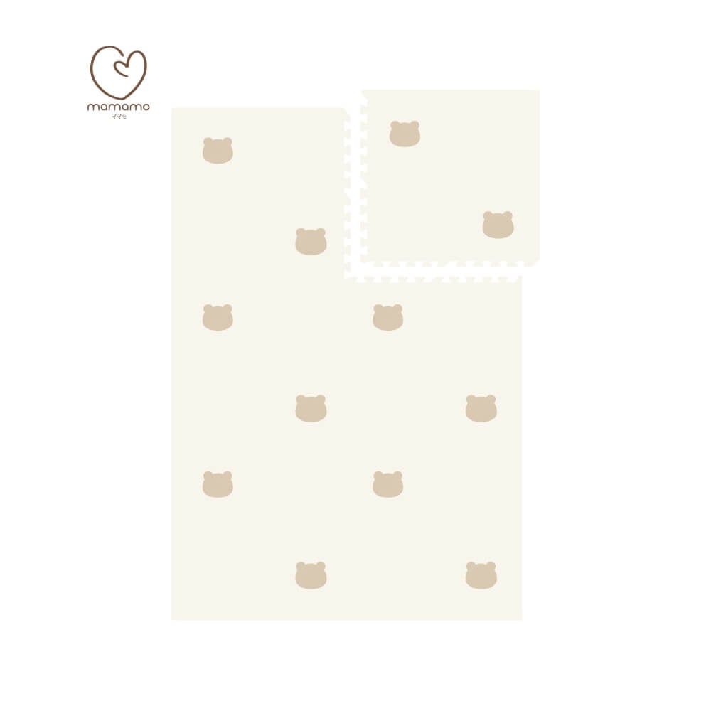 แผ่นรองคลาน จิ๊กซอว์ MAMAMO ลาย BEAR เซต 6 แผ่น เกรดพรีเมี่ยม หนา 1.4 CM. พร้อมขอบปิด แถมฟรี ถุงซิปพกพา พร้อมส่ง