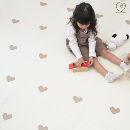 แผ่นรองคลาน จิ๊กซอว์ MAMAMO ลาย HEART เซต 6 แผ่น เกรดพรีเมี่ยม หนา 1.4 CM. พร้อมขอบปิด แถมฟรี ถุงซิปพกพา พร้อมส่ง_2