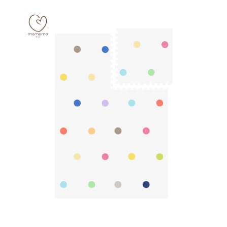 แผ่นรองคลาน จิ๊กซอว์ MAMAMO ลาย RAINBOW DOT เซต 6 แผ่น เกรดพรีเมี่ยม หนา 1.4 CM. พร้อมขอบปิด แถมฟรี ถุงซิปพกพา พร้อมส่ง