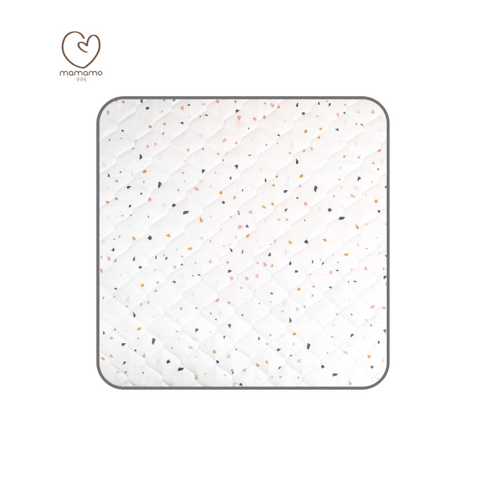 ผ้าปูรองคลาน MAMAMO ผ้าปูอเนกประสงค์ ลาย PASTEL TERRAZZO ขนาด 130X130 CM. เนื้อผ้านุ่มนิ่ม มีปุ่มกันลื่น พร้อมส่ง_6
