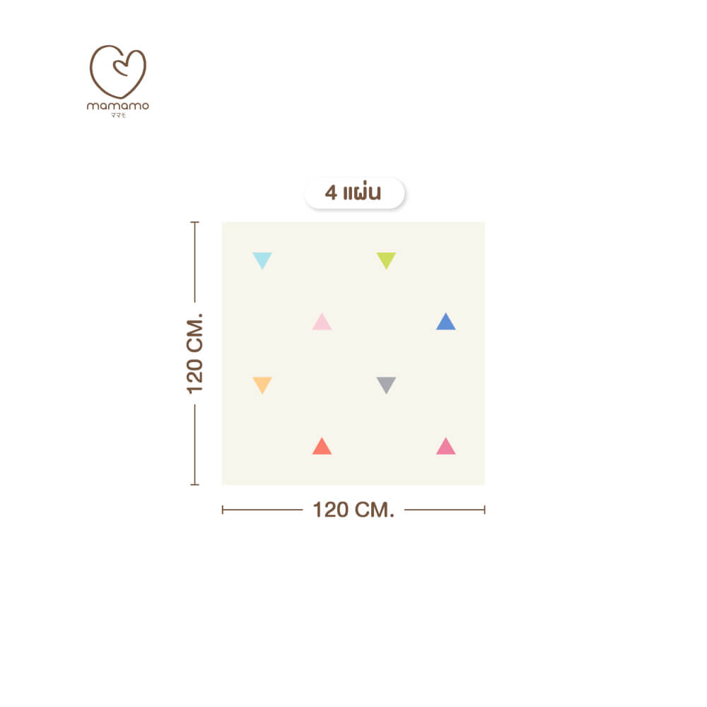 แผ่นรองคลาน จิ๊กซอว์ MAMAMO ชุด CHRISTMAS COLLECTION ลาย CONFETTI เซต 4 แผ่น เกรดพรีเมี่ยม หนา 1.4 CM. พร้อมขอบปิด พร้อมส่ง_8