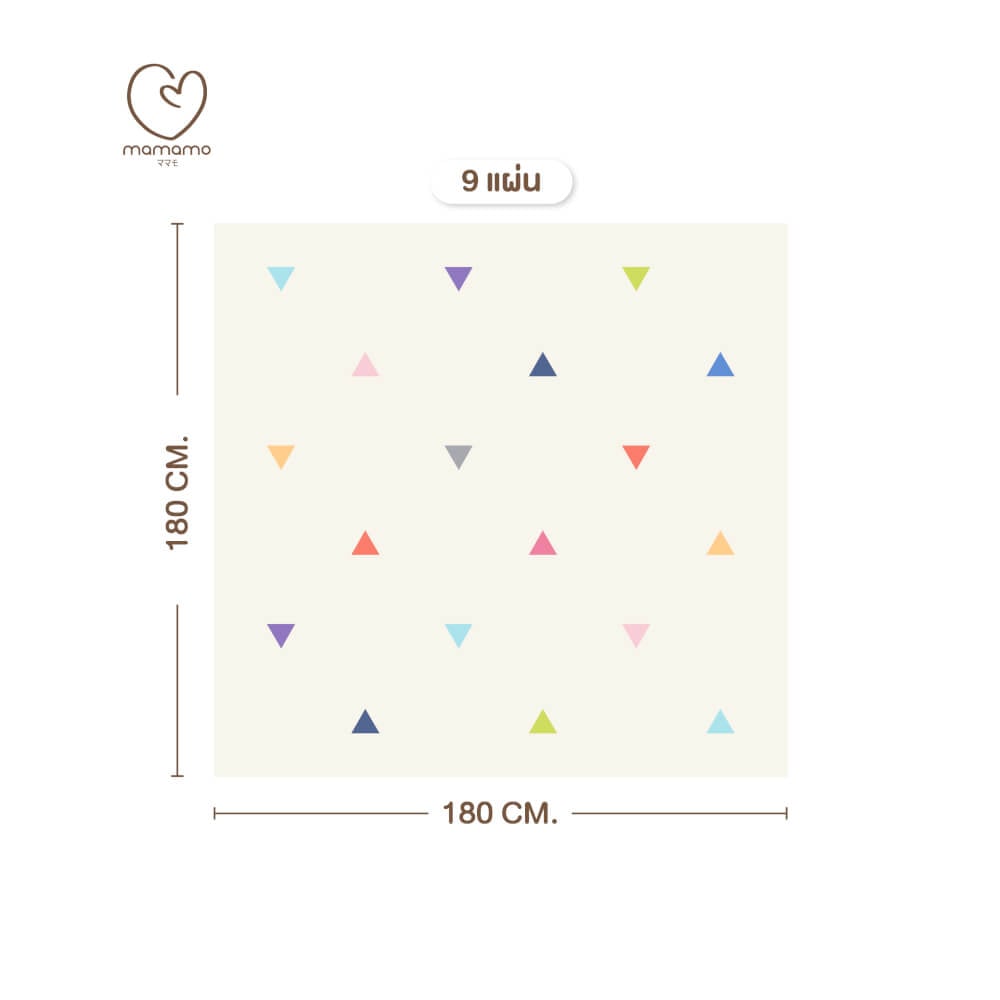 แผ่นรองคลาน จิ๊กซอว์ MAMAMO ชุด CHRISTMAS COLLECTION ลาย CONFETTI เซต 9 แผ่น เกรดพรีเมี่ยม หนา 1.4 CM. พร้อมขอบปิด พร้อมส่ง_8